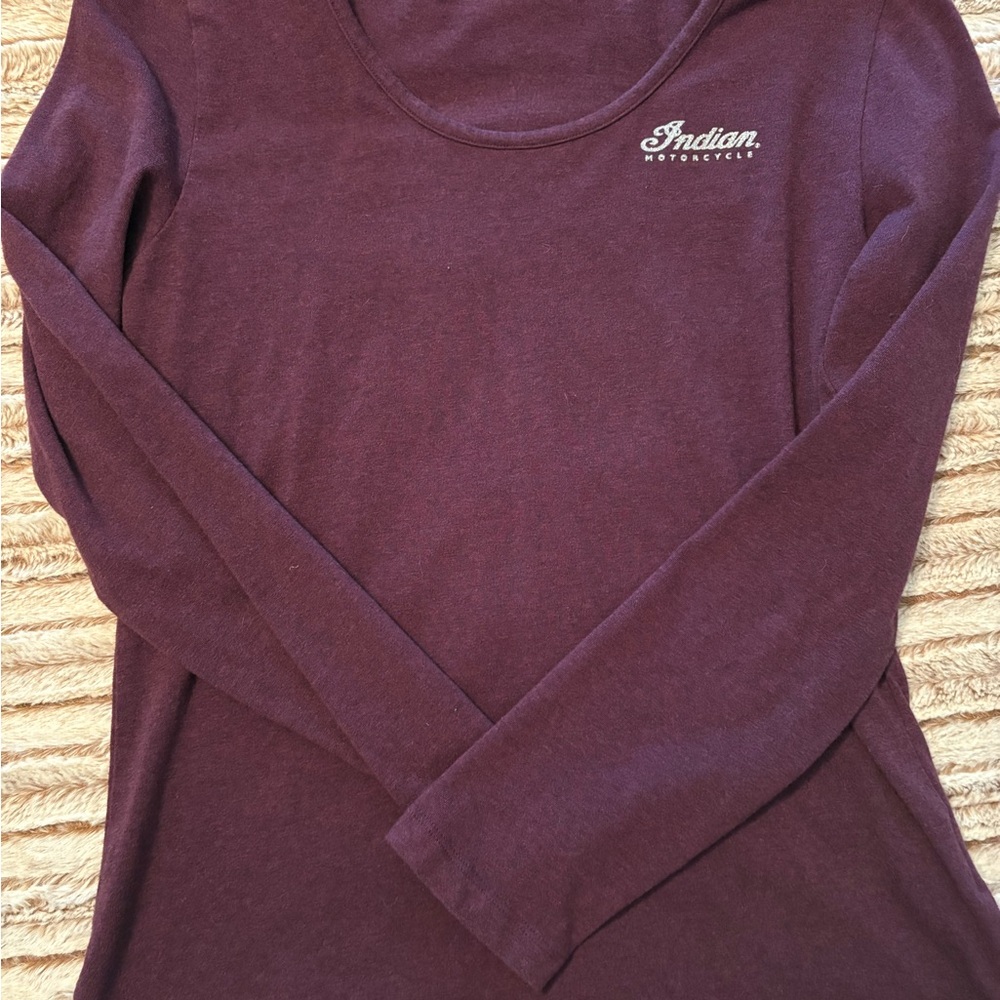 Indian motorcycle long sleeve embellished shirt